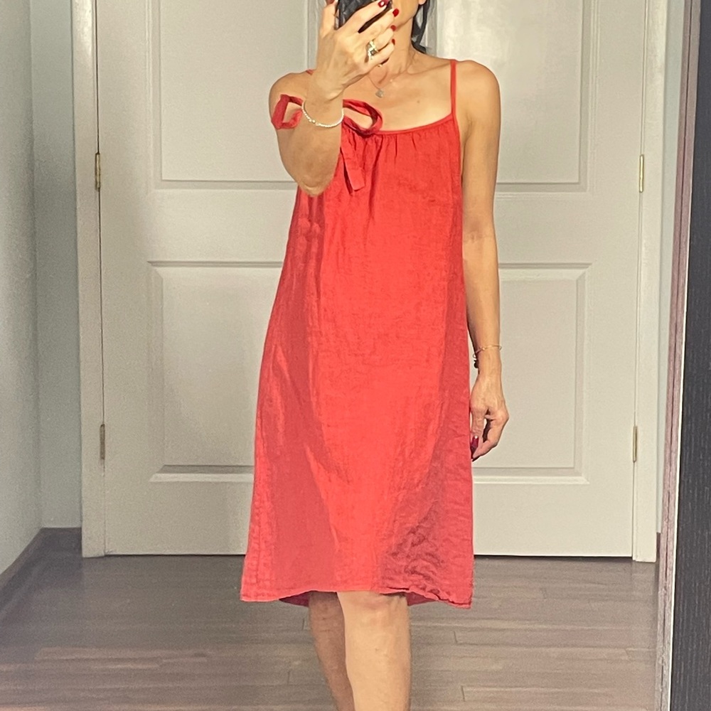 Lungo L’arno 100% Linen Cami Dress size S NWT
